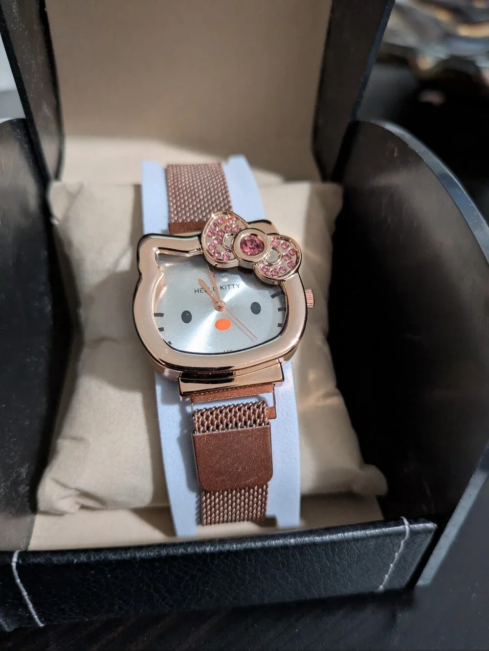Hello Kitty  Mesh Strap Watch - Gold, Silver, Black, Rose Gold